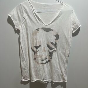 White Skull Graphic Tee
